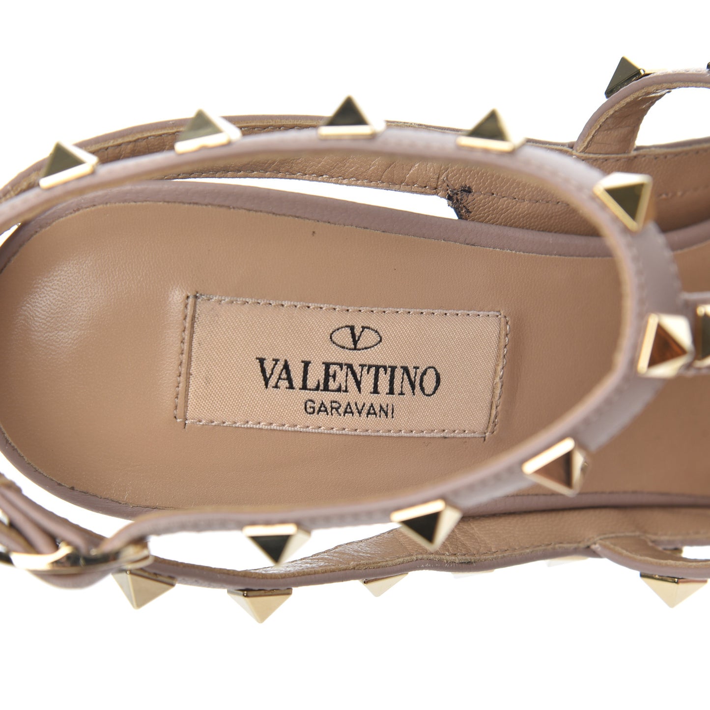 Patent Nappa Rockstud Ankle Strap 100mm Pumps 38 Black Poudre