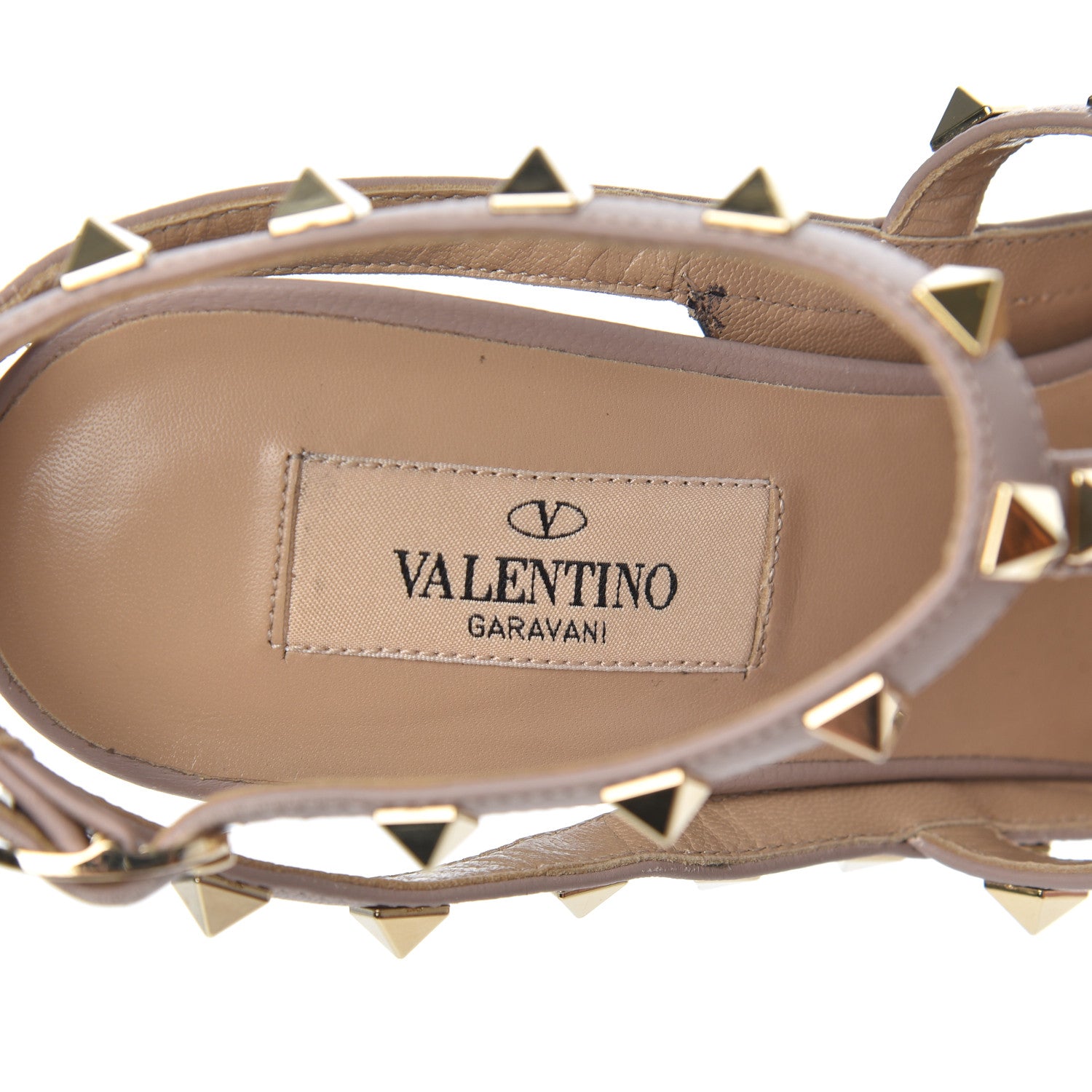 Valentino Garavani Patent Nappa Rockstud Ankle Strap 100mm Pumps 38 Black Poudre 6 of 11