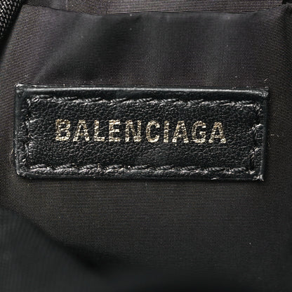 Balenciaga Recycled Sport Nylon Logo Embroidered Wheel Drawstring Bucket Bag XS Black 6 of 8