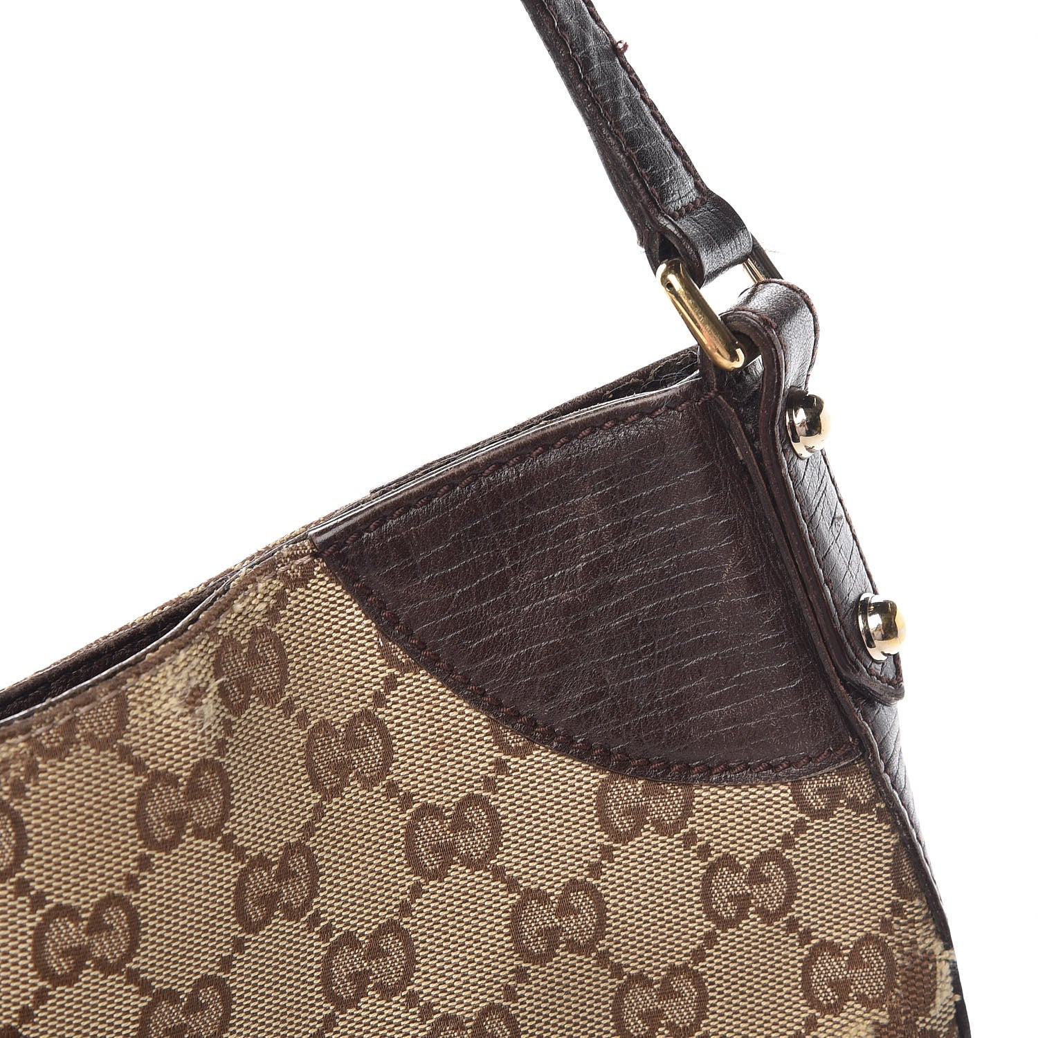 Gucci Monogram Hasler Hobo Dark Brown 14 of 24