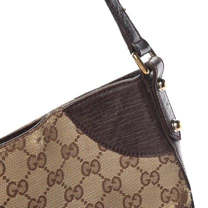 Gucci Monogram Hasler Hobo Dark Brown 14 of 24