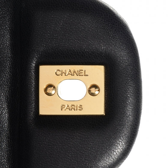 Lambskin Maxi Single Flap Black