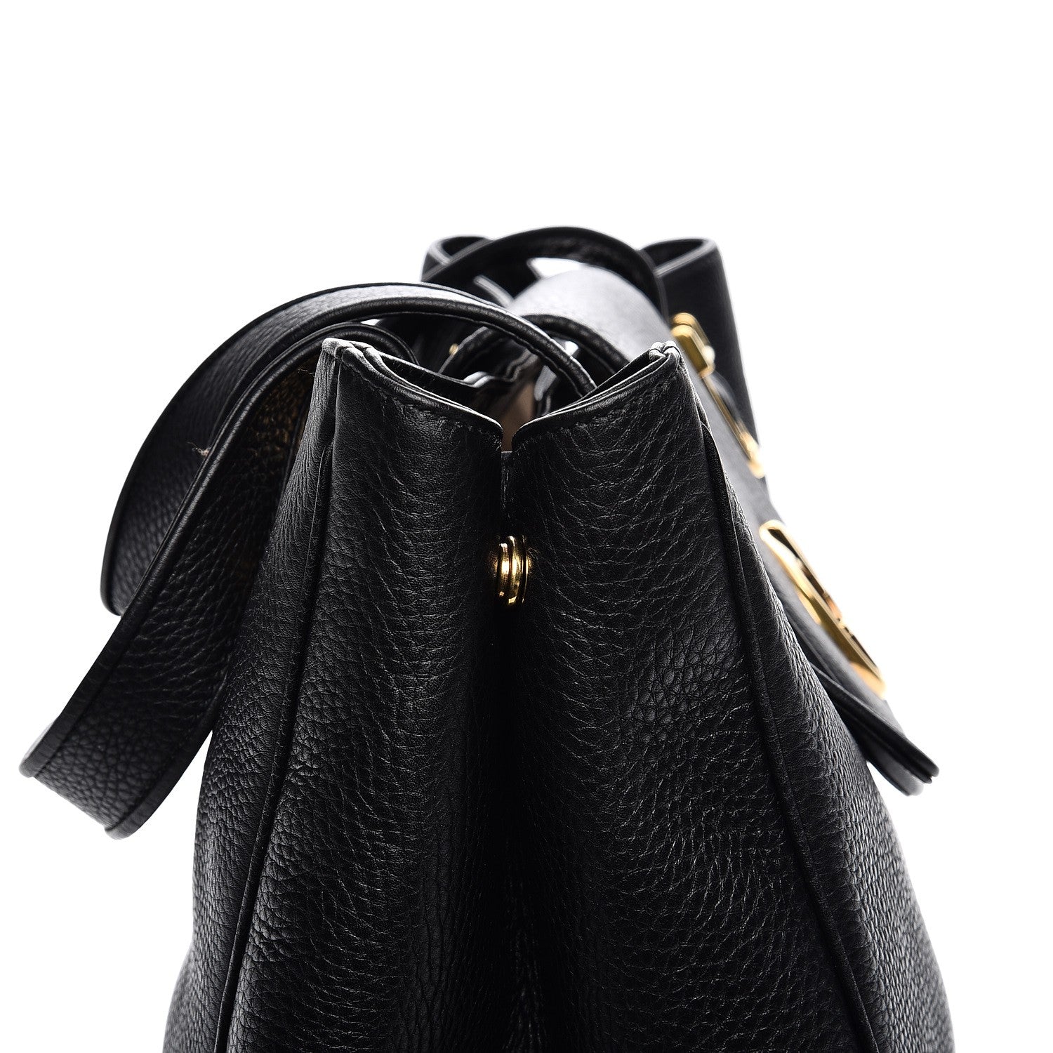 Gucci Pebbled Calfskin Medium 1973 Tote Black 11 of 21
