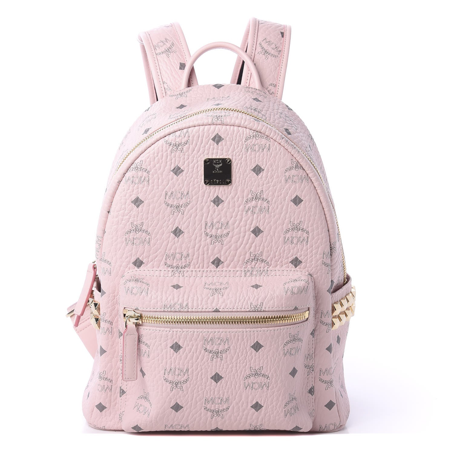 MCM Visetos Small Side Stud Stark Backpack Soft Pink 1 of 8