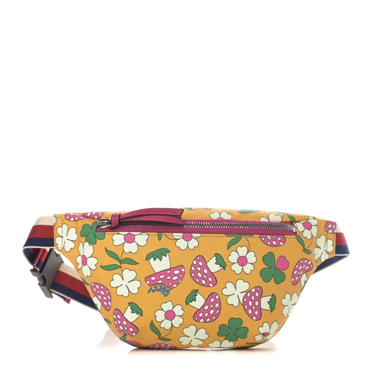 Gucci Supreme Childrens Mushroom Print Belt Bag Yellow 1 of 10