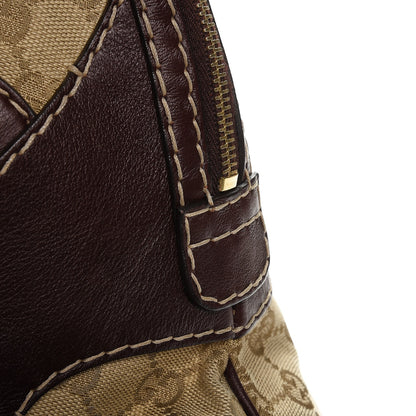 Gucci Monogram Medium Horsebit Nail Boston Brown 13 of 14