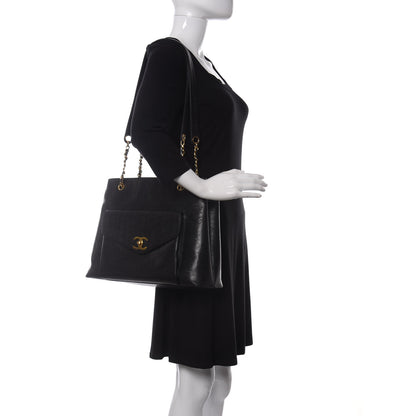 Chanel Caviar Flap Shoulder Bag Black 2 of 17