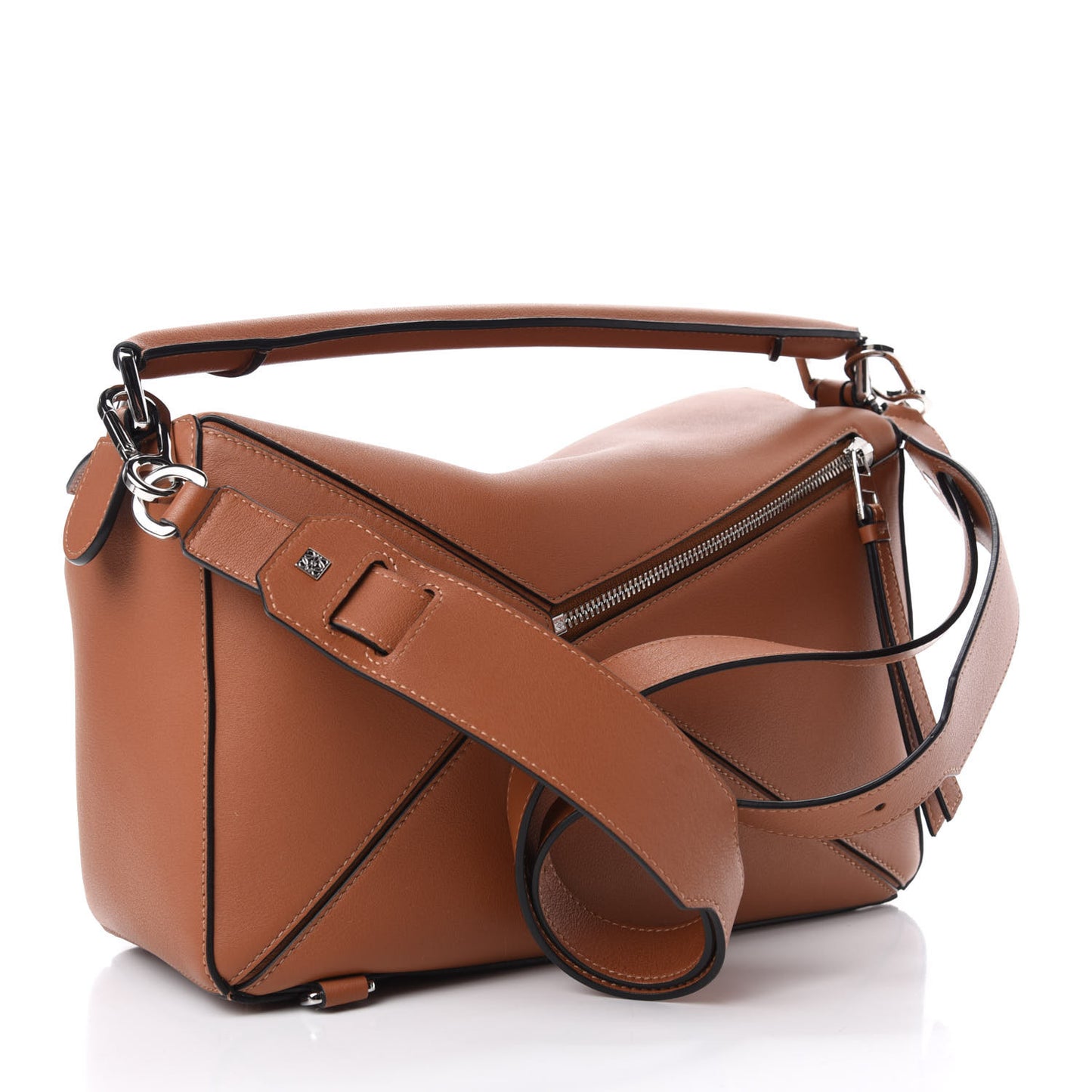 Calfskin Medium Puzzle Bag Tan