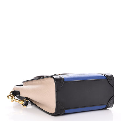 Celine Smooth Calfskin Bullhide Nano Tri-Color Luggage Indigo 4 of 7