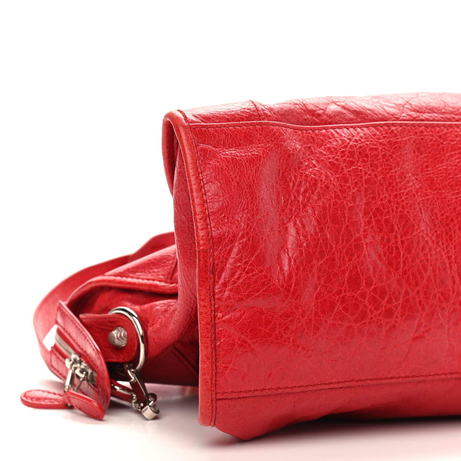 Balenciaga Agneau Arena Giant 12 Silver Hardware Part Time Coquelicot Rouge Coquelicot 12 of 13