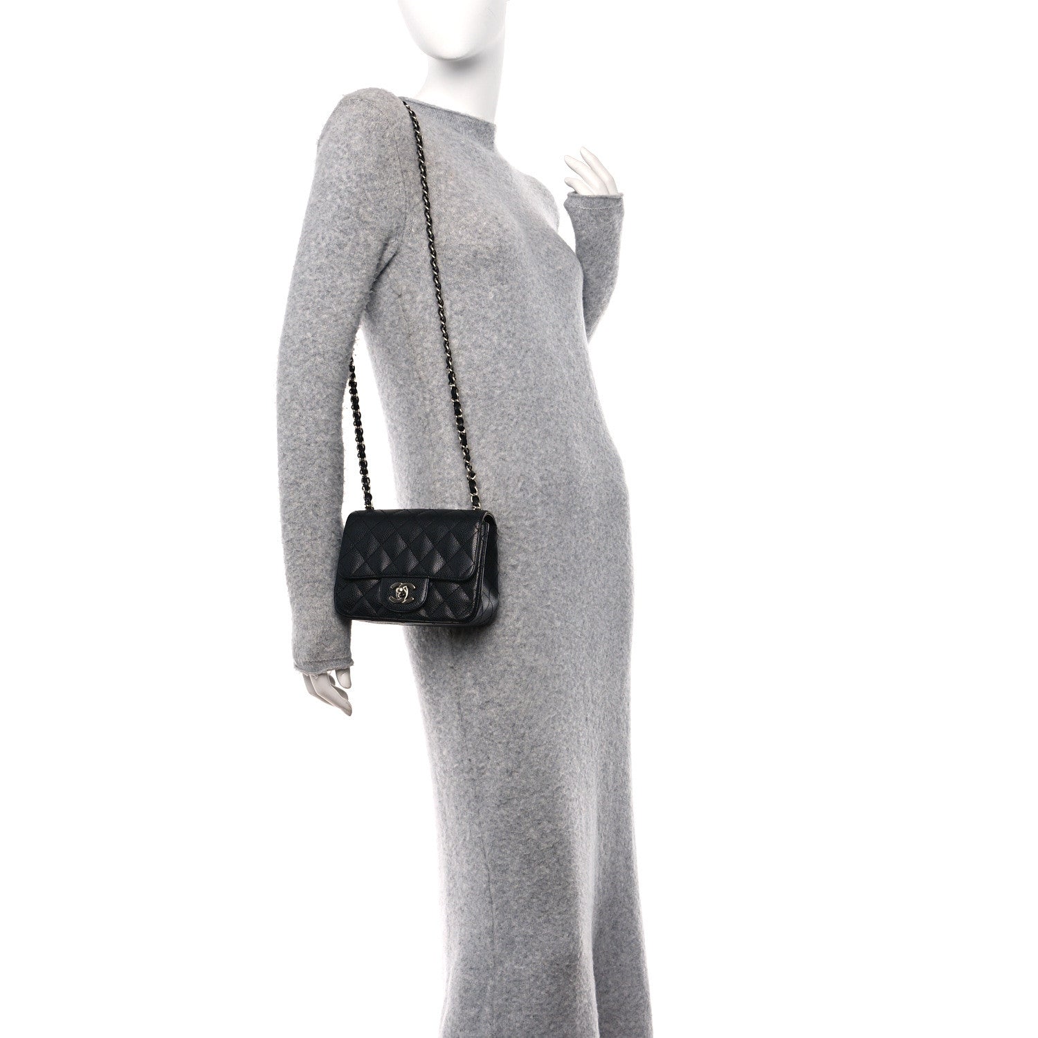 Chanel Caviar Quilted Mini Square Flap Black 2 of 10