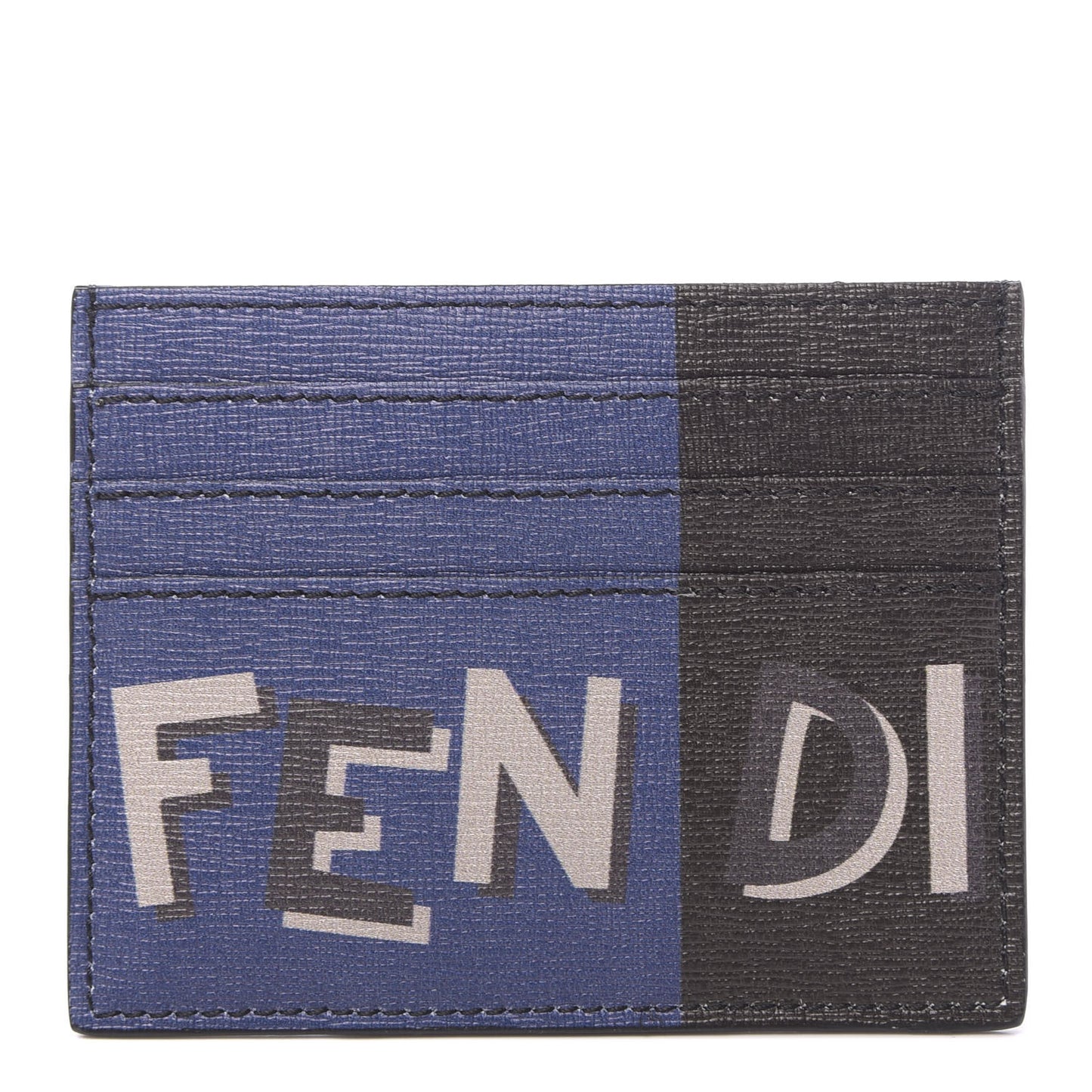 Vitello Elite Century Shadow Logo Card Holder Blue Neon