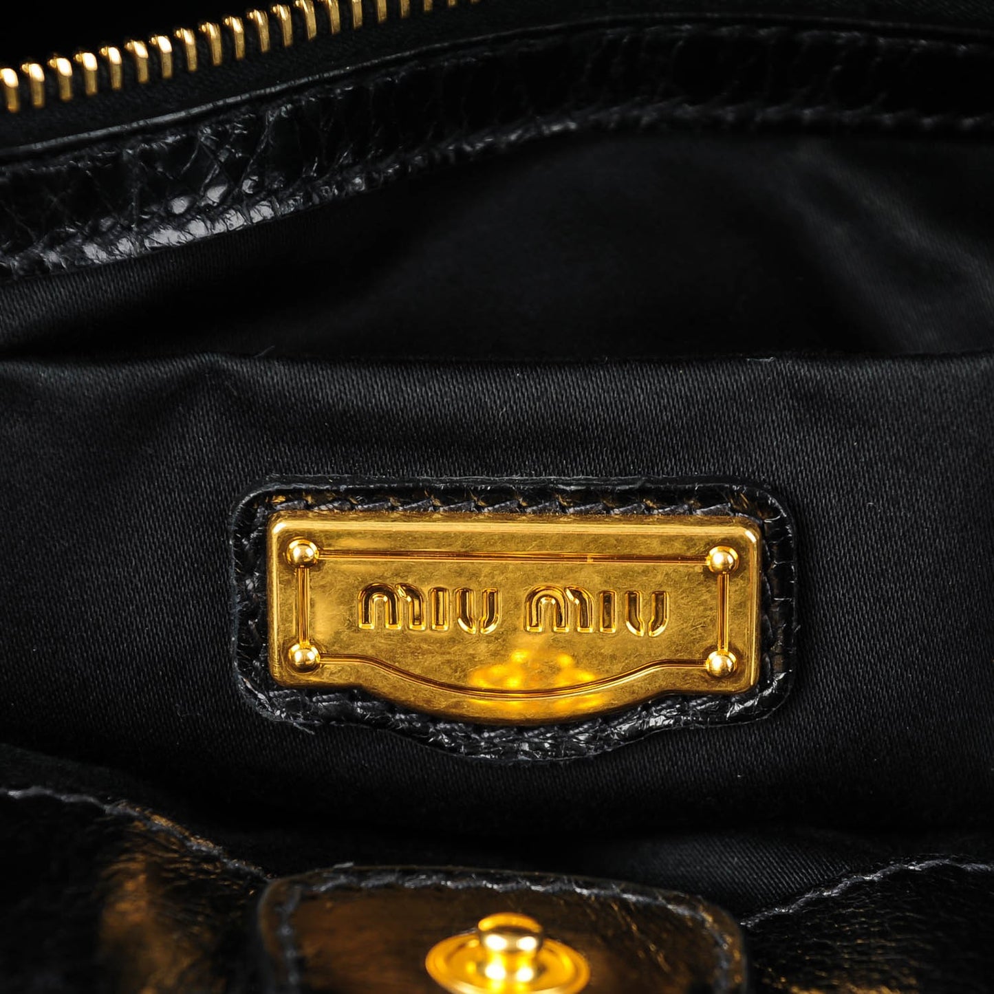 Vitello Lux Gathered Tote Black