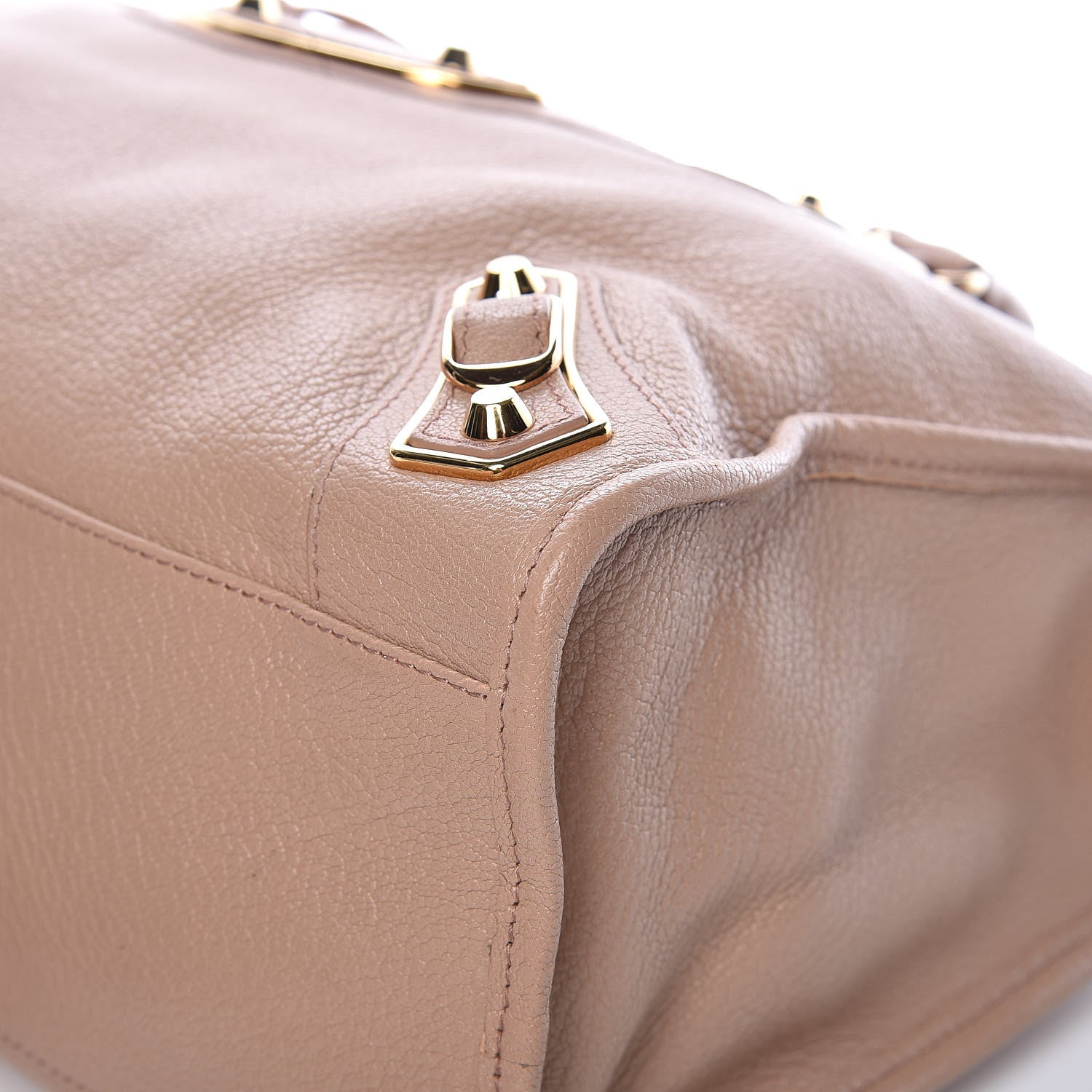 Balenciaga Chevre Gold Metallic Edge Hardware City Rose Des Sables 9 of 14