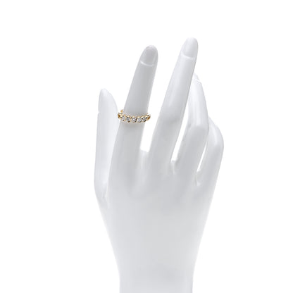 Tiffany 18K Yellow Gold Diamond Semi Swirl Bezel Set Band Ring 53 6.5 2 of 4