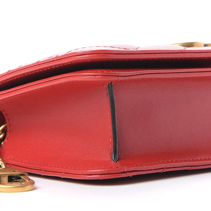 Gucci Calfskin Matelasse GG Marmont Mini Bag Hibiscus Red 6 of 10