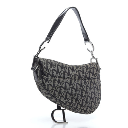 Christian Dior Monogram Saddle Bag Black 3 of 13