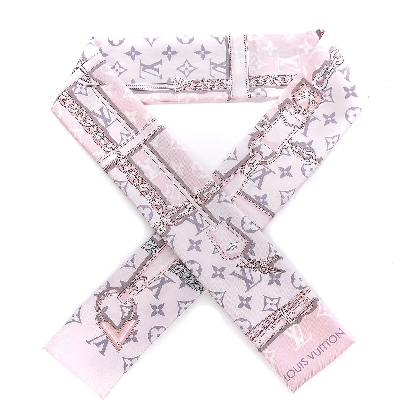 Silk Monogram Confidential Bandeau Light Pink