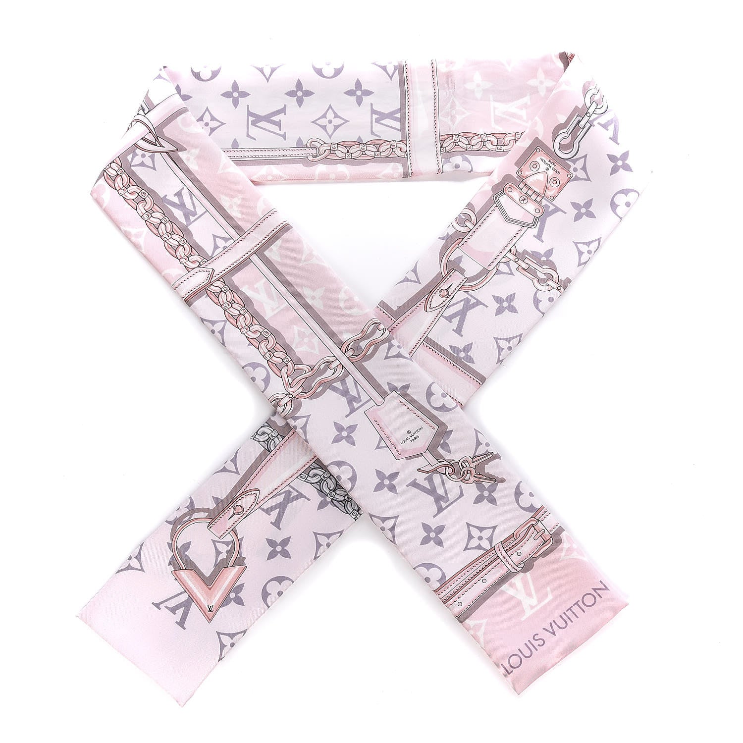Louis Vuitton Silk Monogram Confidential Bandeau Light Pink 1 of 6