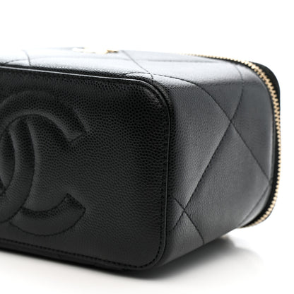 Chanel Caviar Quilted Top Handle Long Vanity Black 11 of 12