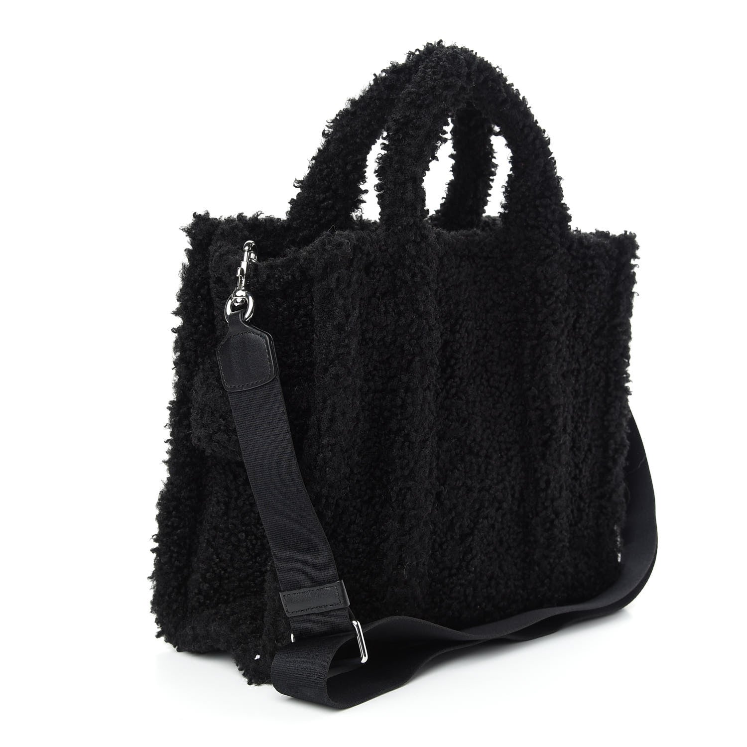 Marc Jacobs Polyester Cotton Medium The Teddy Traveler Tote Bag Black 3 of 9