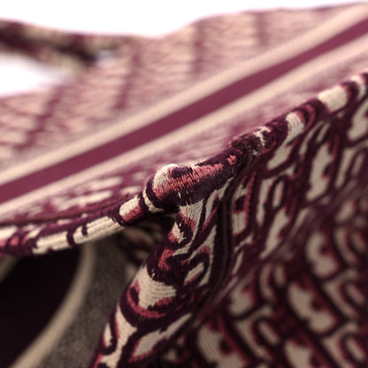 Christian Dior Oblique Medium Book Tote Burgundy Multicolor 8 of 10