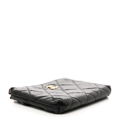 Chanel Caviar Quilted Zipped Key Holder Case Black 4 of 8