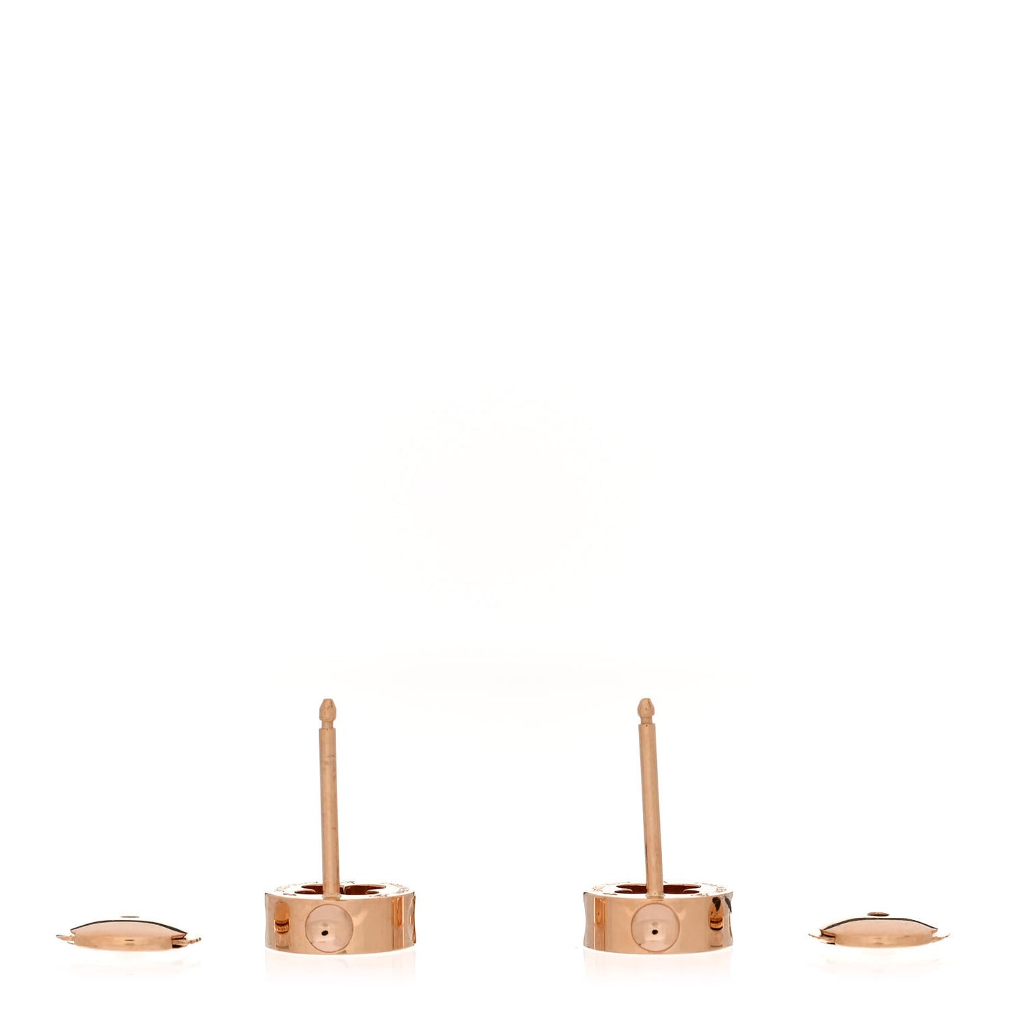18K Pink Gold Empreinte Ear Studs Earrings