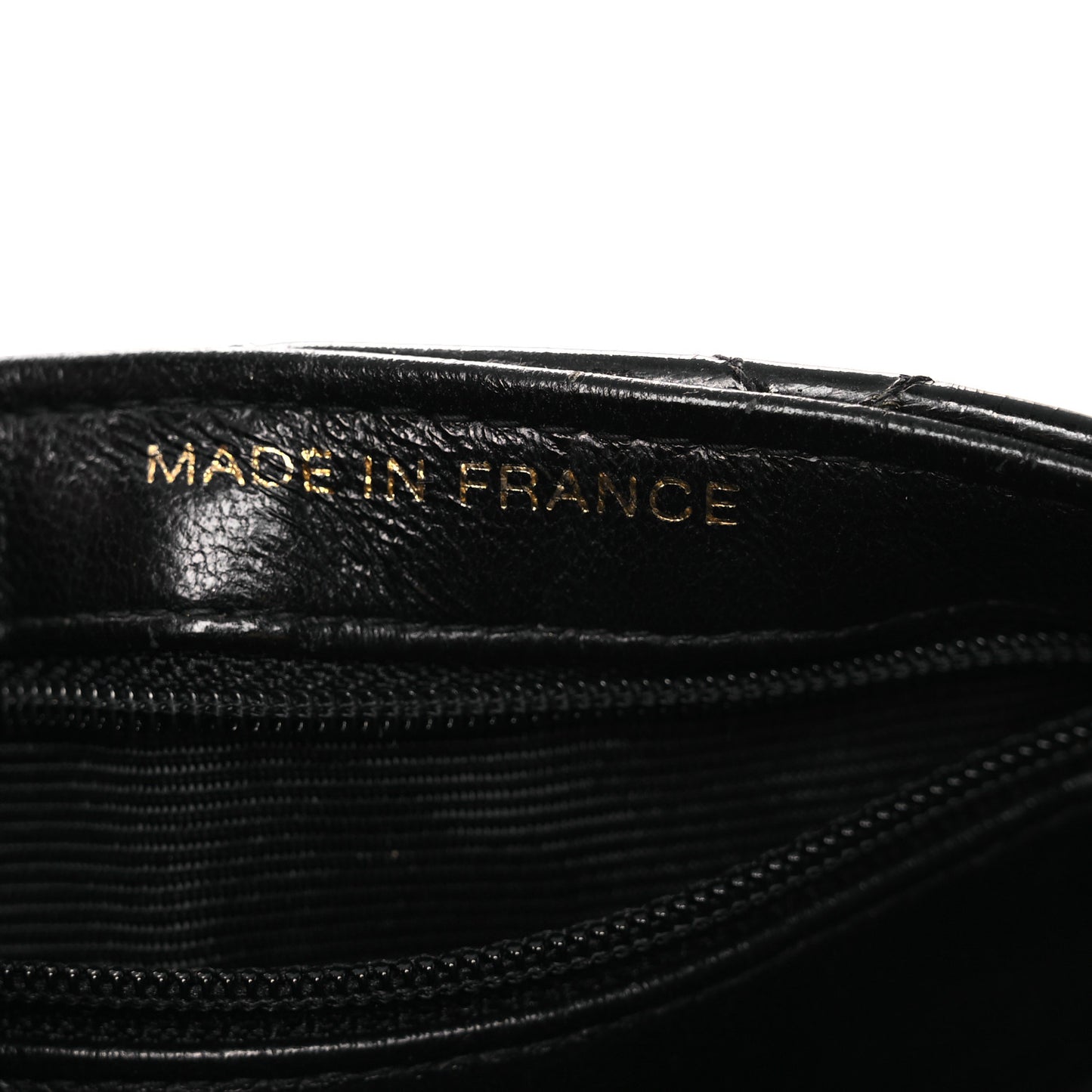 Patent Quilted Medium Double Sided Flap Black