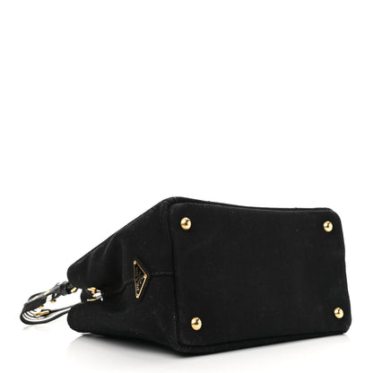 Prada Canapa Small Logo Tote Black Talco 4 of 12