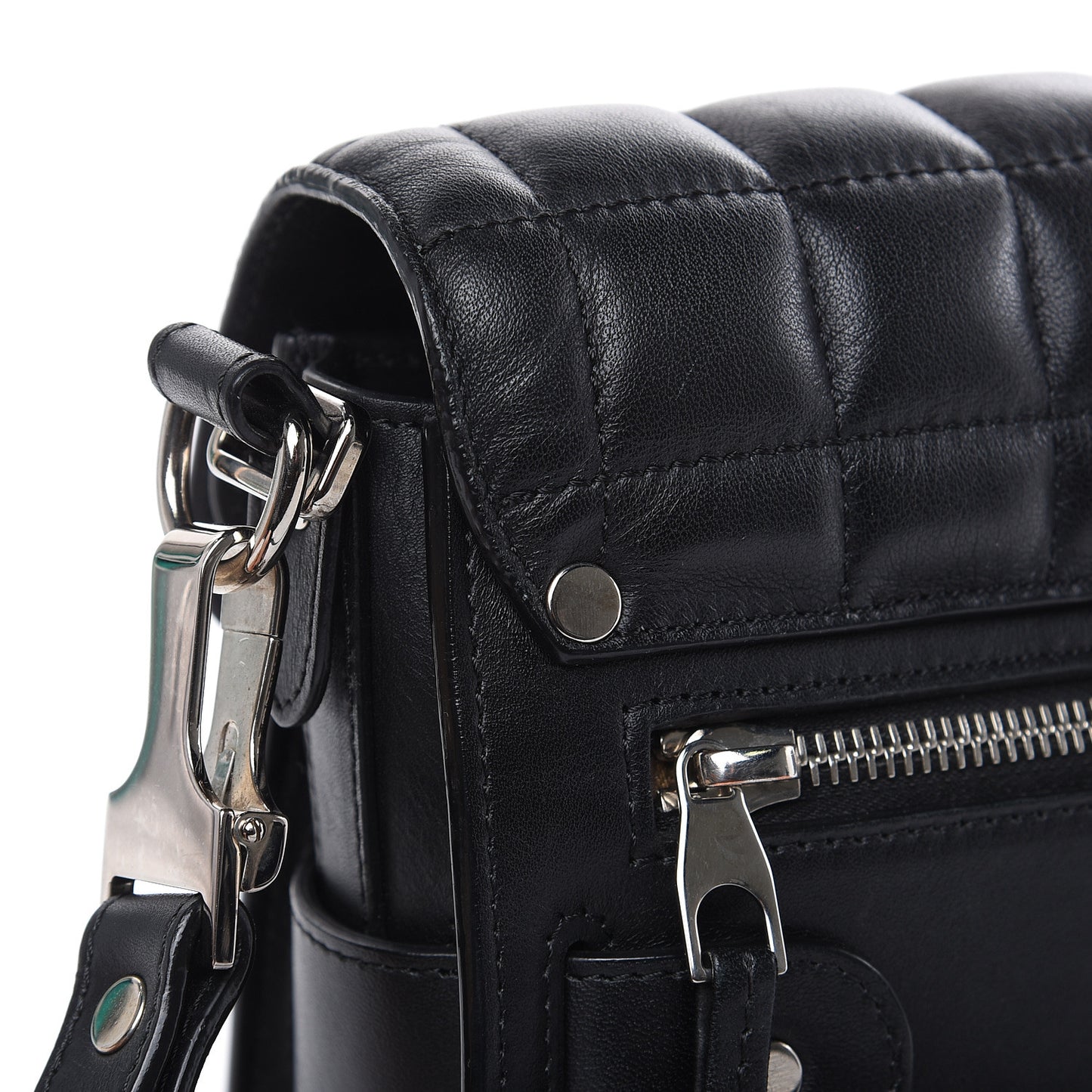 Lambskin Quilted Mini PS11 Classic Shoulder Bag Black