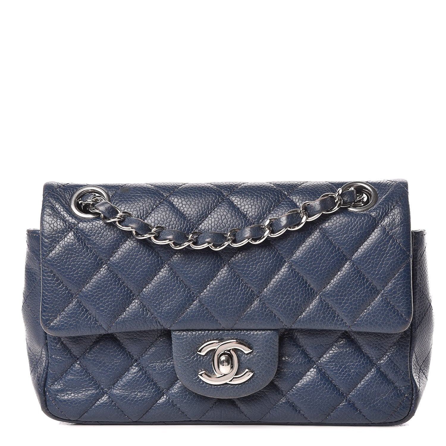 Chanel Caviar Quilted Mini Rectangular Flap Navy 1 of 13