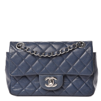 Chanel Caviar Quilted Mini Rectangular Flap Navy 1 of 13