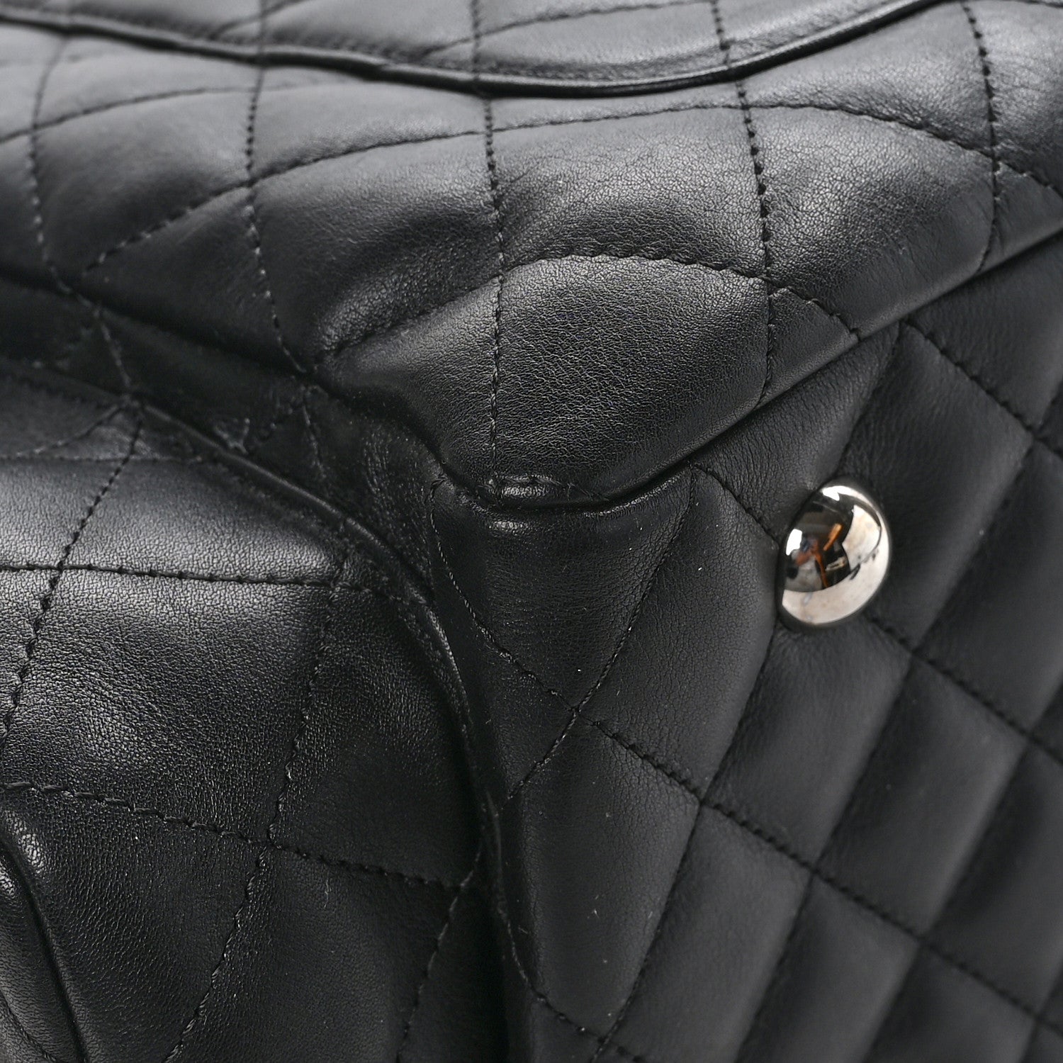 Chanel Calfskin Quilted Large Cambon Multipocket Reporter Black White 10 of 11