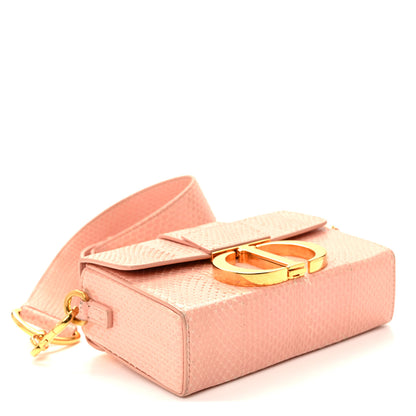 Christian Dior Snakeskin 30 Montaigne Box Bag Rose Clair 4 of 11