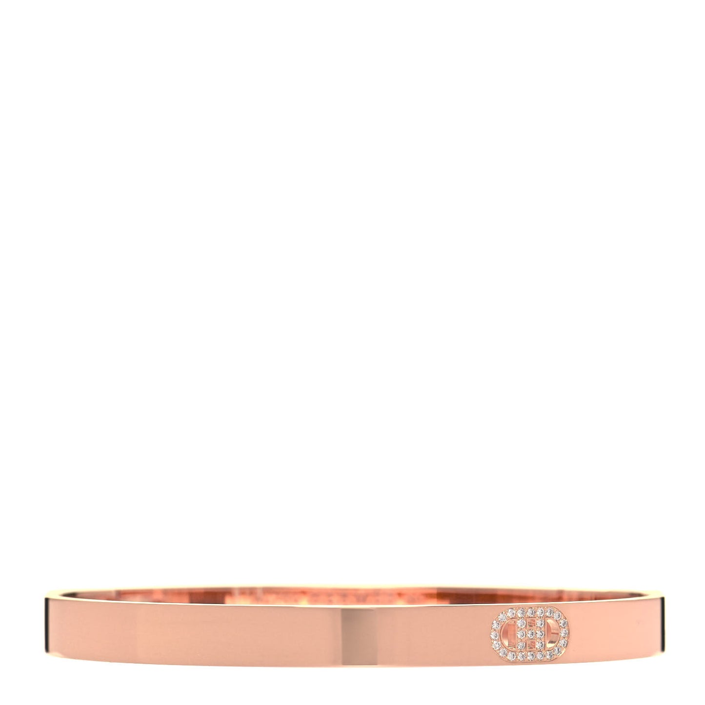 18K Rose Gold Diamond PM H D'Ancre Bracelet SH