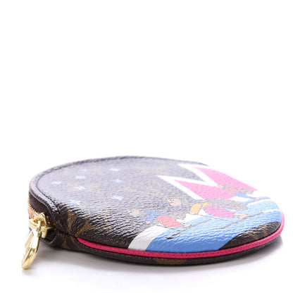 Louis Vuitton Monogram 2018 Christmas Animation Round Coin Purse 4 of 7