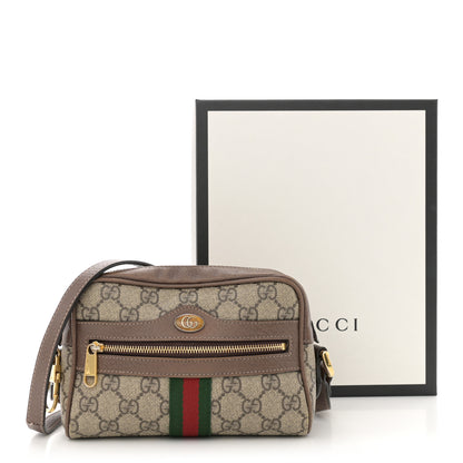 Gucci GG Supreme Monogram Web Mini Ophidia Shoulder Bag Brown 19 of 19