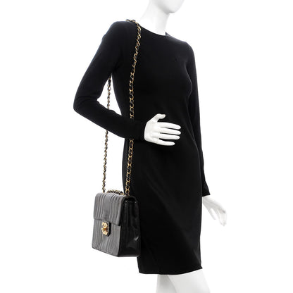 Chanel Lambskin Vertical Quilt Jumbo Single Flap Black 2 of 9