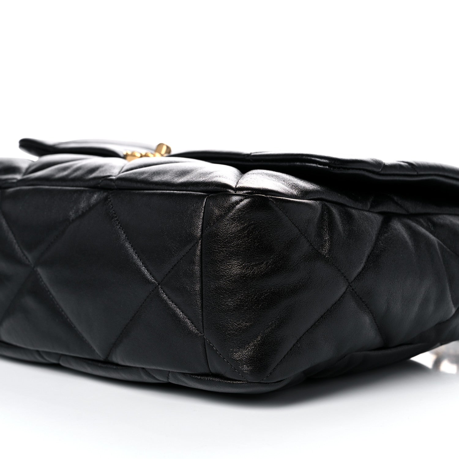 Chanel Lambskin Quilted Maxi Chanel 19 Flap Black 9 of 10