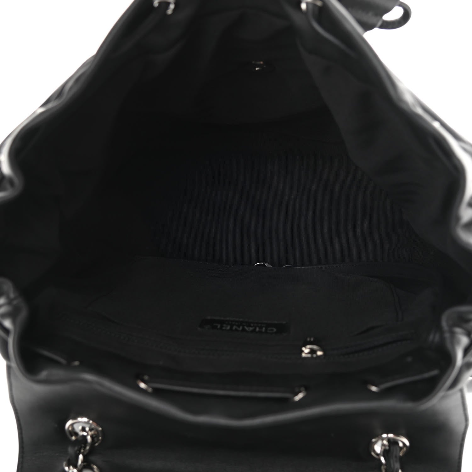 Chanel Calfskin Chevron Quilted Large Urban Spirit Backpack Black 4 of 16