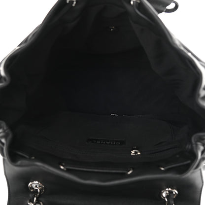 Chanel Calfskin Chevron Quilted Large Urban Spirit Backpack Black 4 of 16