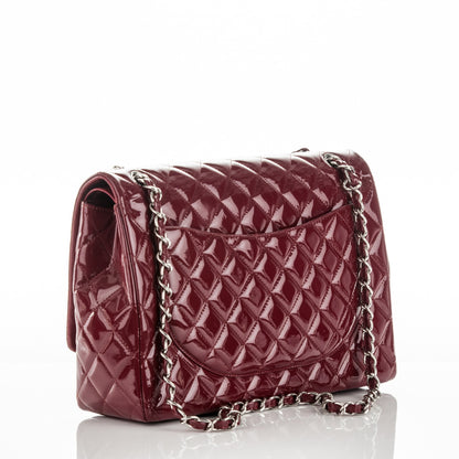 Chanel Patent Quilted Maxi Double Flap Red 3 of 10