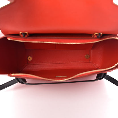 Celine Elephant Calfskin Mini Tri-Color Belt Bag Vermillion 5 of 9
