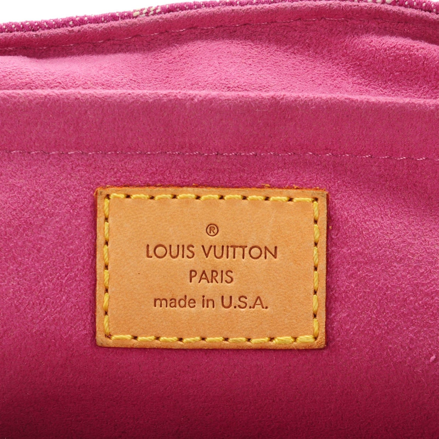 Monogram Denim Mini Pleaty Fuchsia