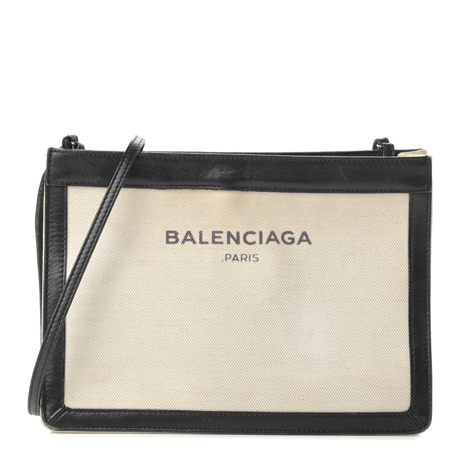 Balenciaga Cotton Canvas Pochette Crossbody Bag Black 1 of 16
