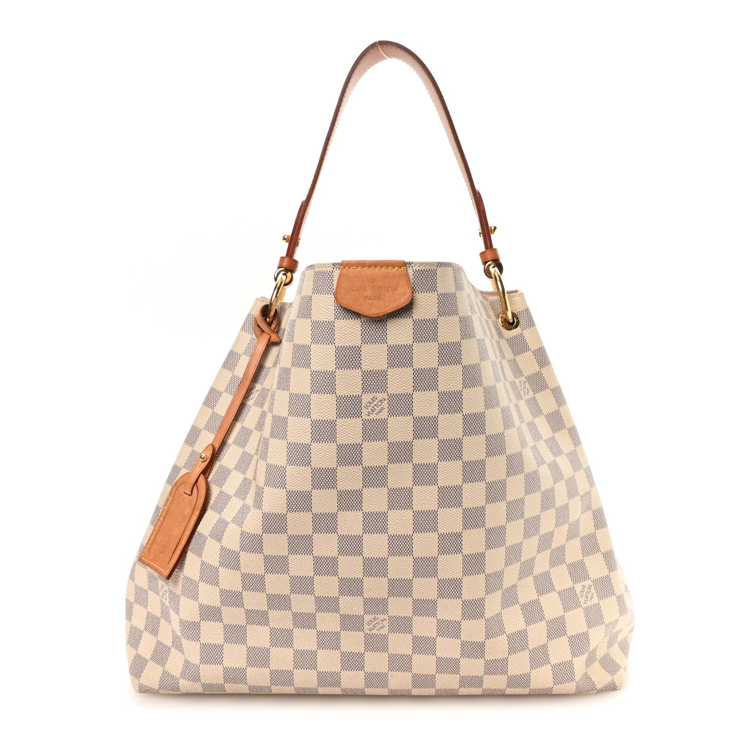 Louis Vuitton Damier Azur Graceful MM Rose Ballerine 1 of 10