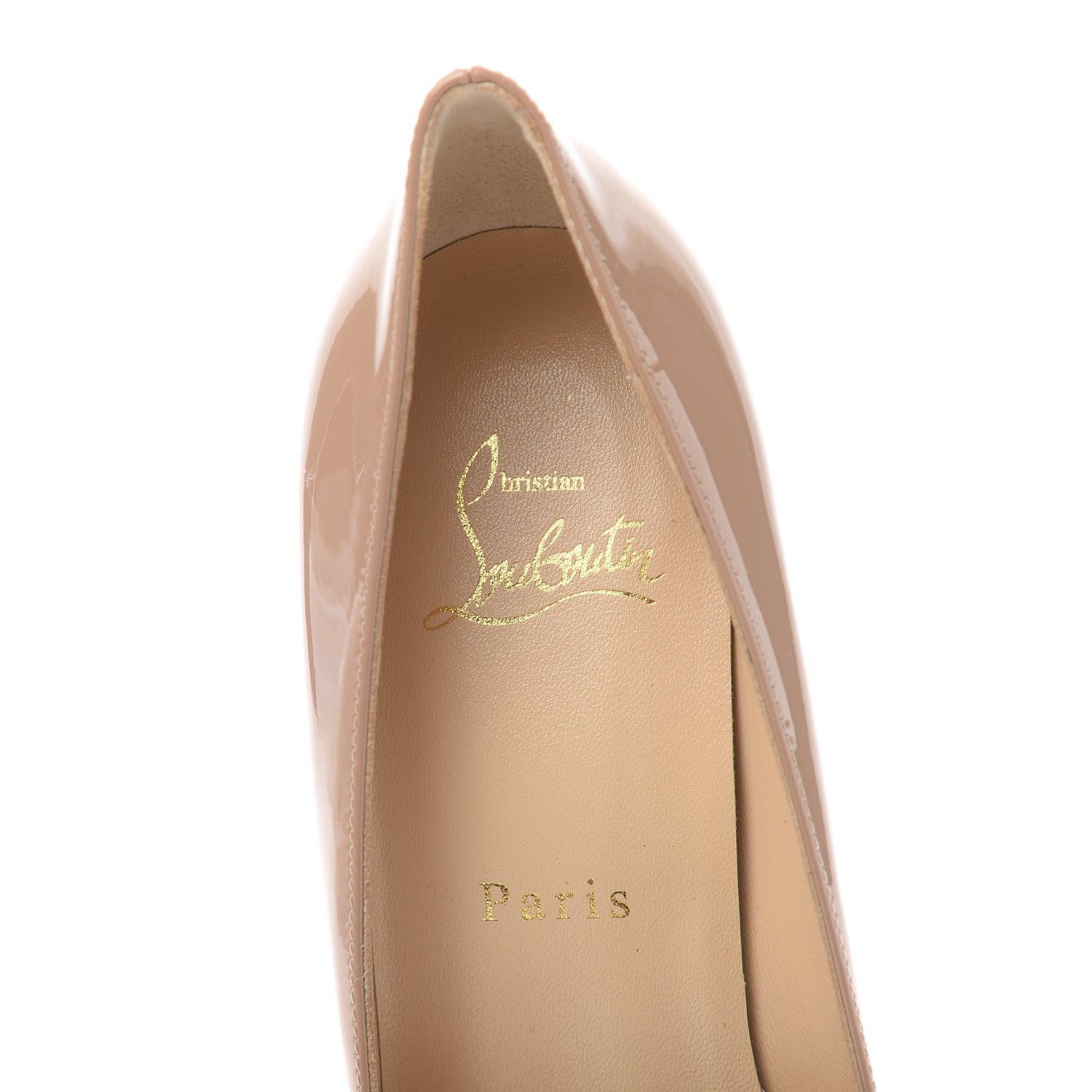 Christian Louboutin Patent Kate 85 Pumps 37.5 Nude 6 of 8