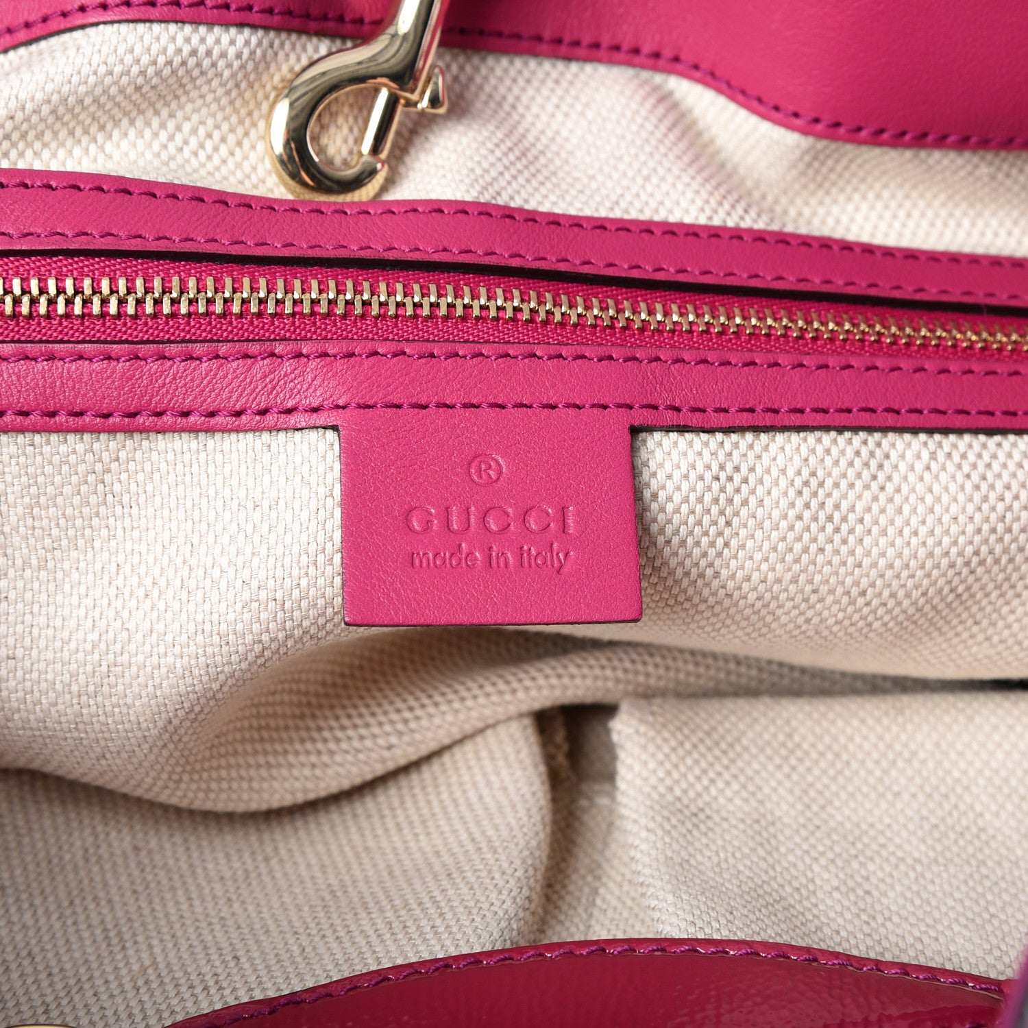 Gucci Vernice Naplack Medium Soho Chain Shoulder Bag Bright Bouganville 7 of 12