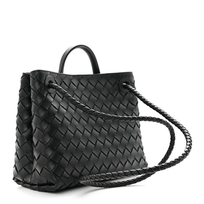 Bottega Veneta Nappa Intrecciato Small Andiamo Shoulder Bag Black 3 of 12